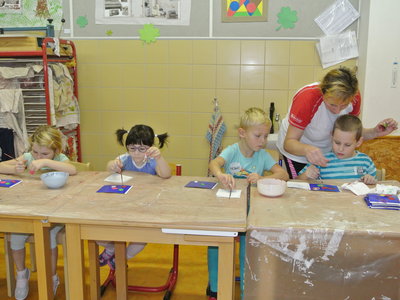 Ukázka práce sklářky