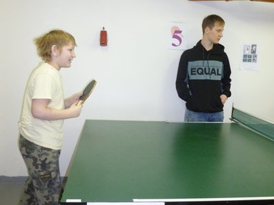 Turnaj ve stolním tenisu - Ondra a Adam