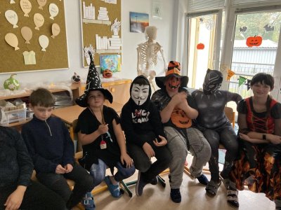 halloweenské odpoledne v družině...