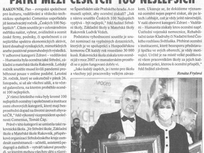 Článek v Raportu ze dne 14.12.2021.